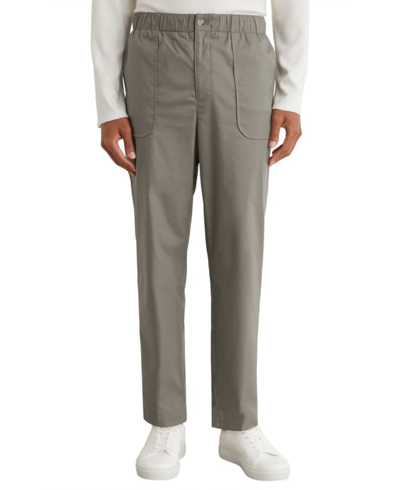 Men's Snap Lightweight Stretch Cotton-Blend Tapered Pants