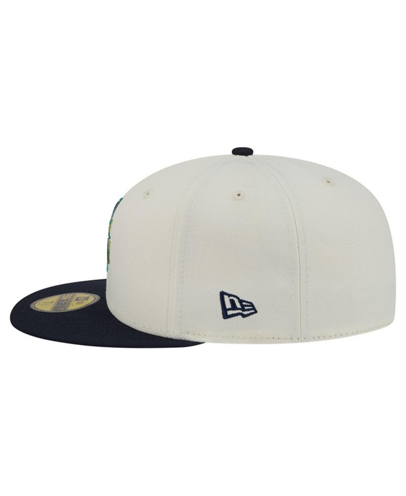 Men's White/Navy Seattle Mariners Blossom 59FIFTY Fitted Hat