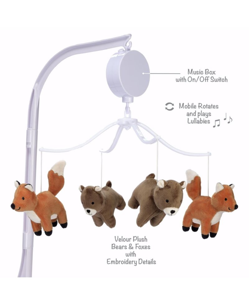 Sleepytime Musical Velour Crib Mobile