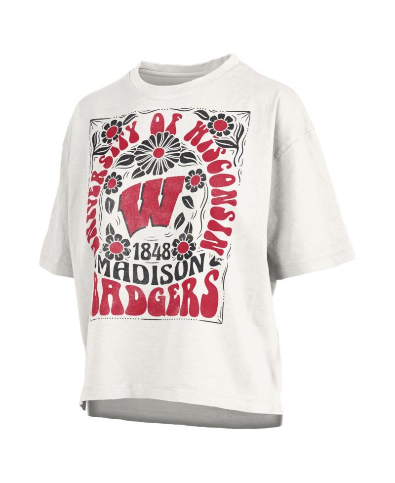 Women's White Wisconsin Badgers Harmony Oversized T-Shirt