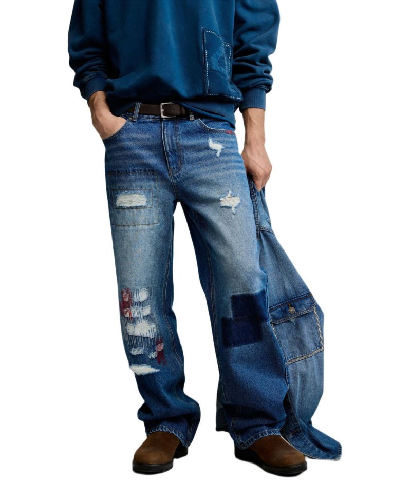 Men's Patched jeans