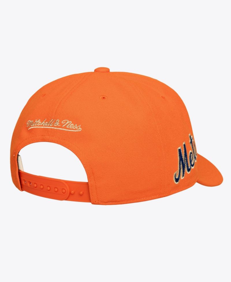 Men's Orange New York Mets 50th Anniversary Patch Secondary Pro Snapback Hat
