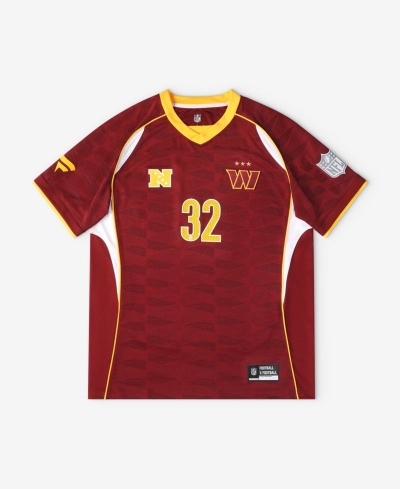 Big Boys and Girls Burgundy Washington Commanders Football x Football V-Neck Fan Jersey