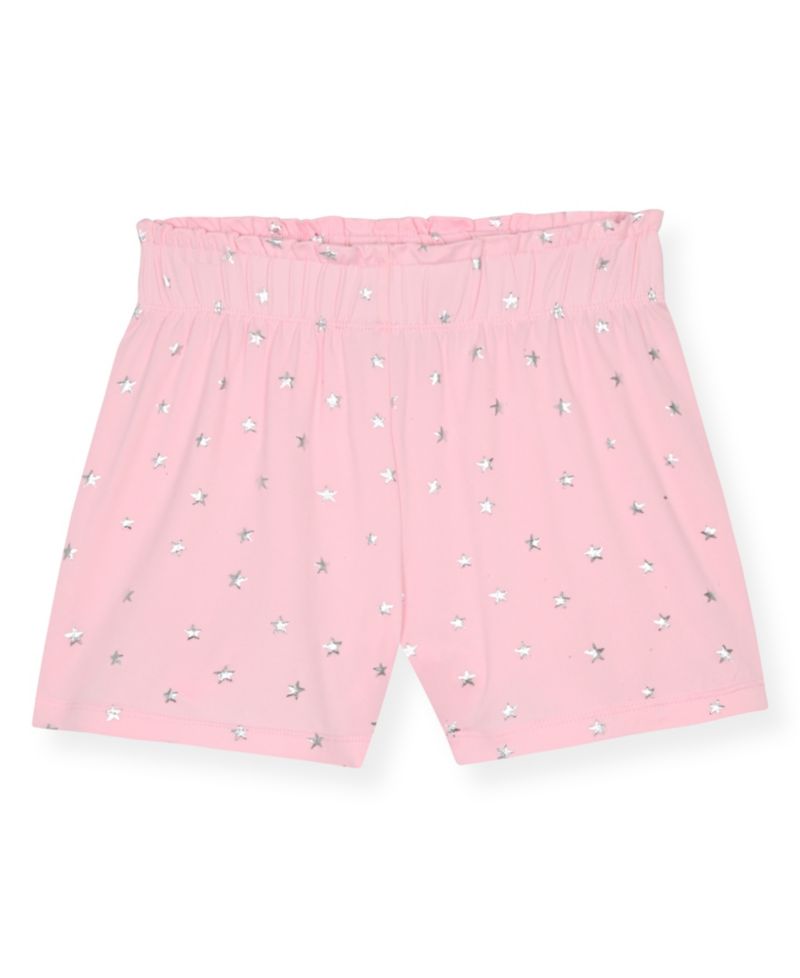 Girls' 7-16 Foil Print Tank Top, Short Pants & Scrunchie, 3-Piece Set
