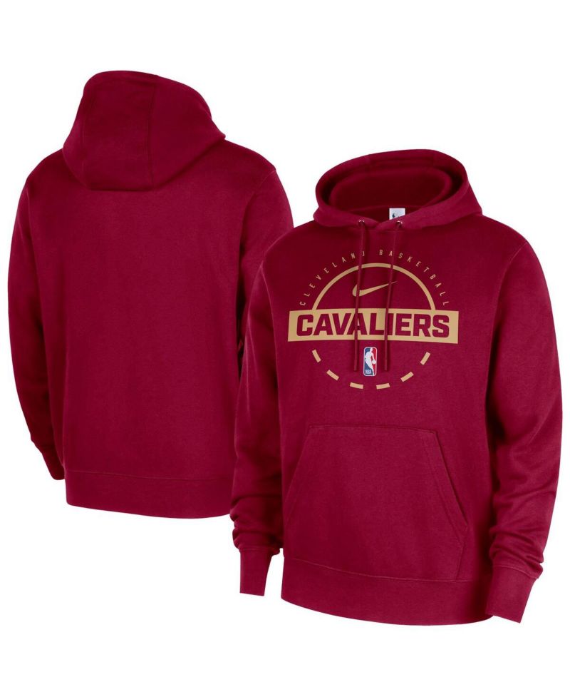 Men's Wine Cleveland Cavaliers 2025/26 Authentic Practice Club Pullover Hoodie