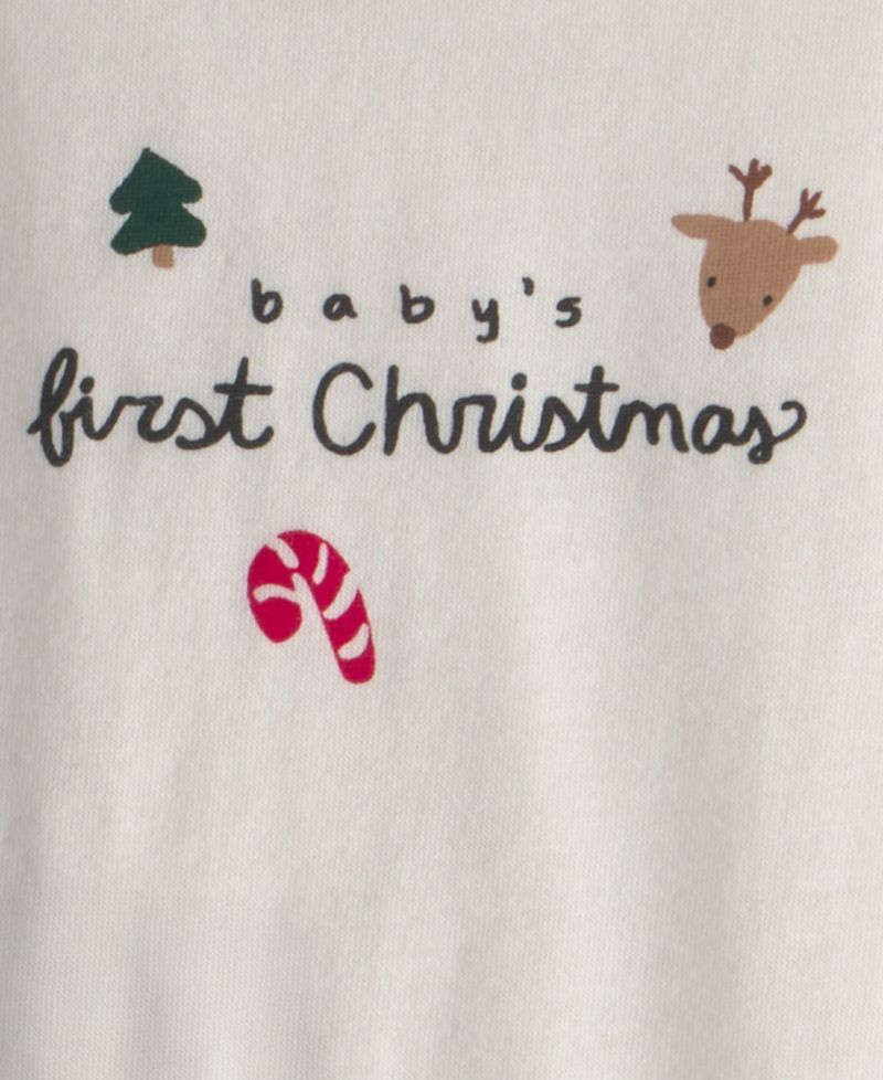 Baby Boys' or Baby Girls' Baby's First Christmas Graphic Bodysuit and Pants, 2-Piece Set