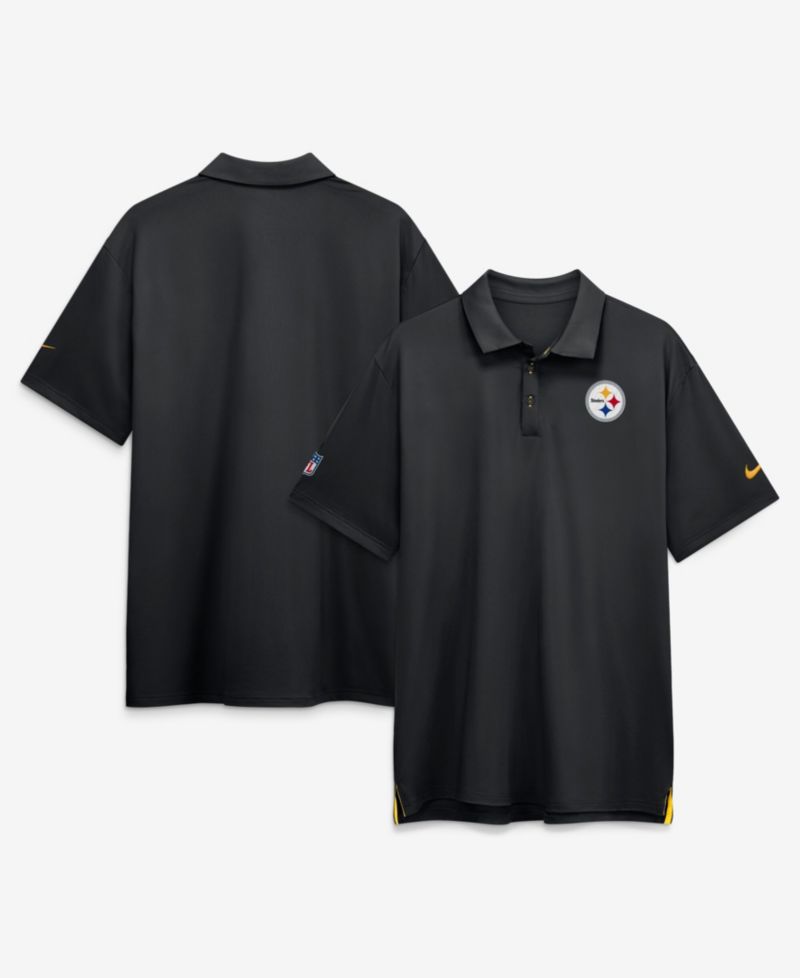 Men's Black Pittsburgh Steelers Sideline Tour Dri-FIT Polo Shirt