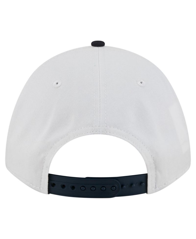 Men's White/Navy Auburn Tigers Arch Two-Tone Rope 9FORTY A-Frame M-Crown Adjustable Hat