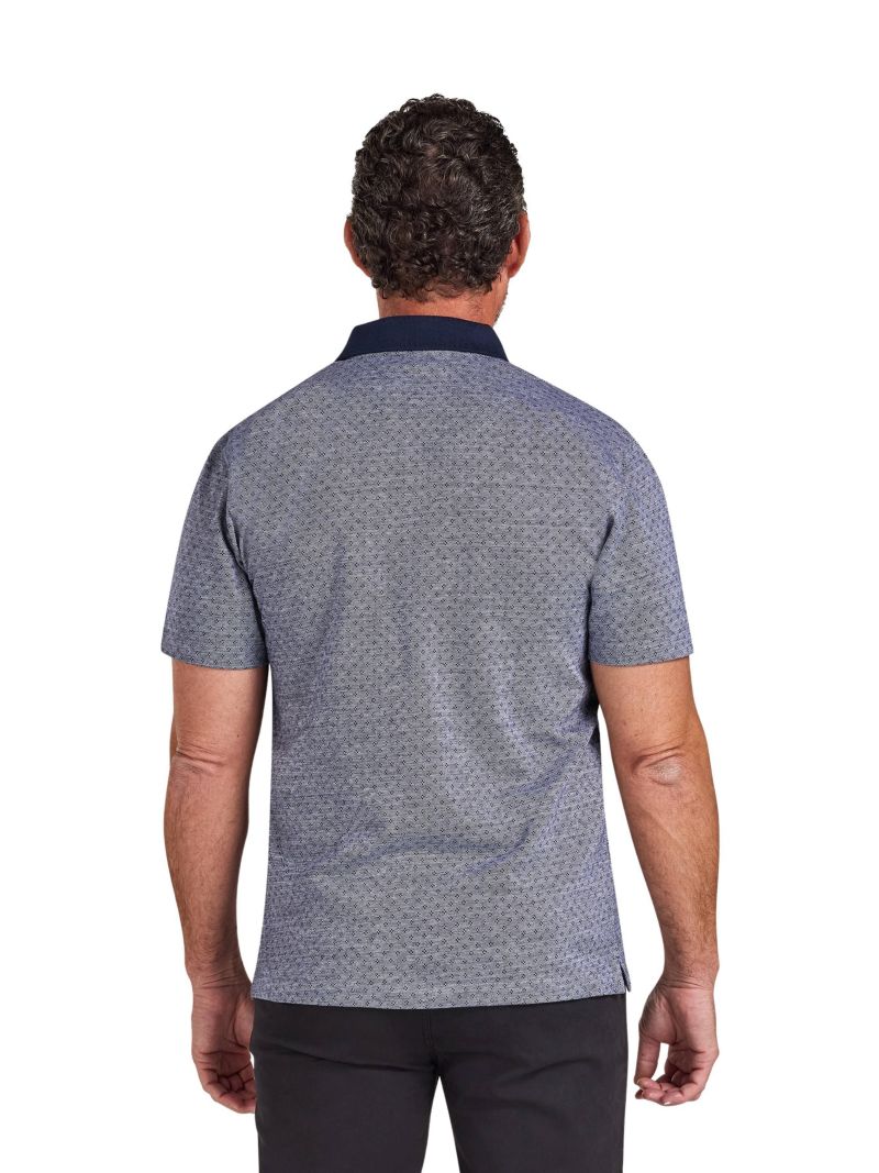 Men's Big & Tall Short-Sleeve Dobby Jersey Polo Shirt