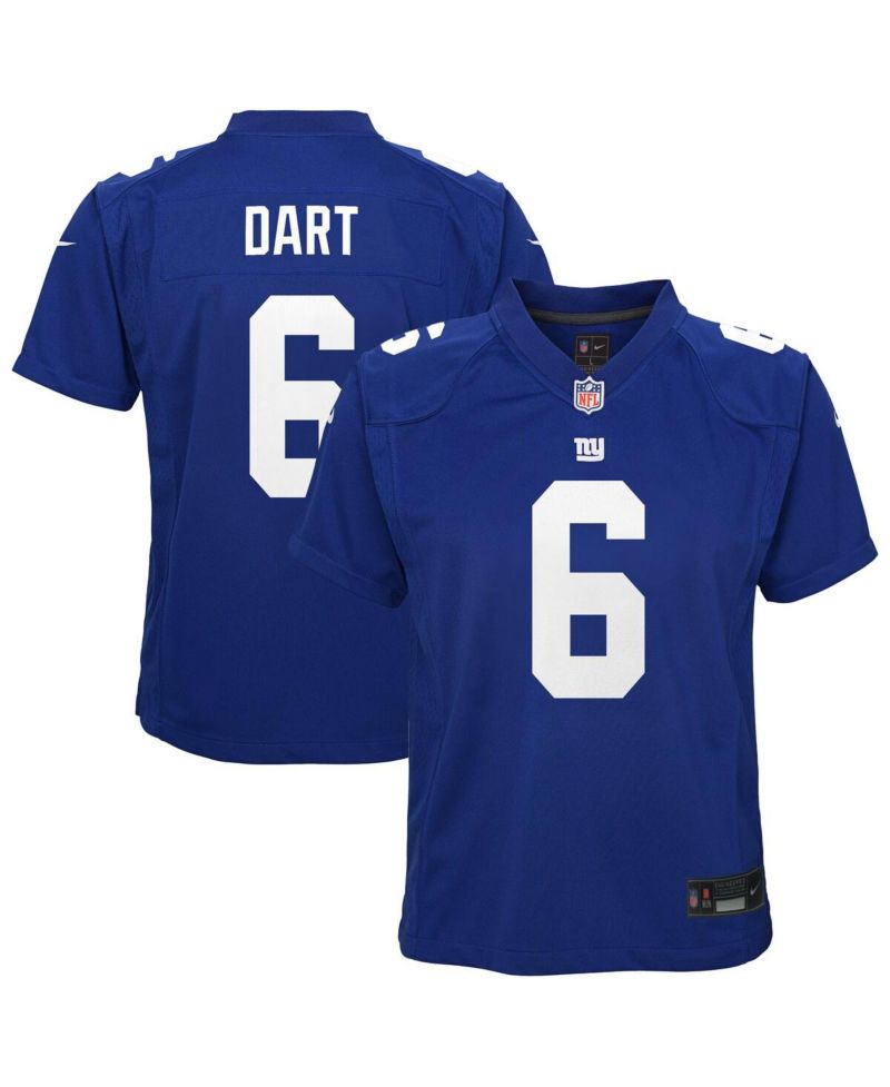 Big Boys and Girls Jaxson Dart Royal New York Giants Team Game Jersey
