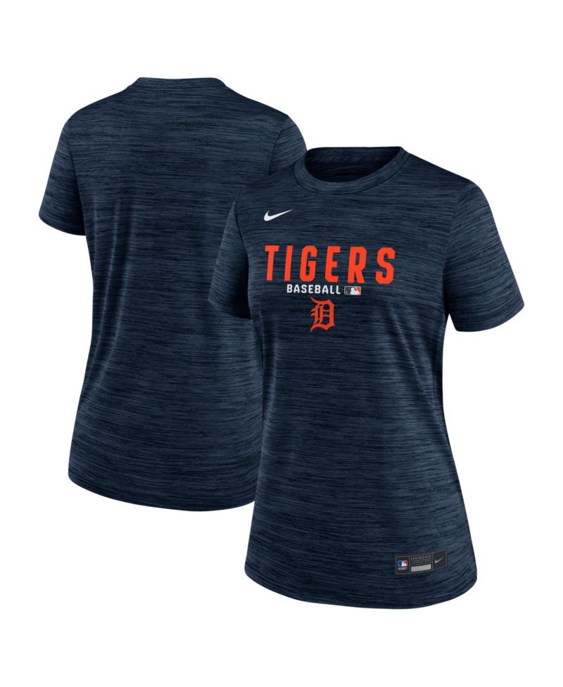 Women's Navy Detroit Tigers Authentic Collection Velocity Dri-FIT T-Shirt