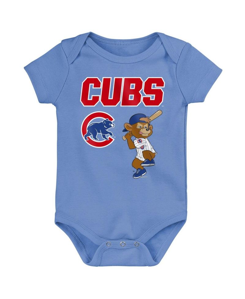 Baby Boys and Girls 3-Pack Chicago Cubs Home Plate Creeper Set