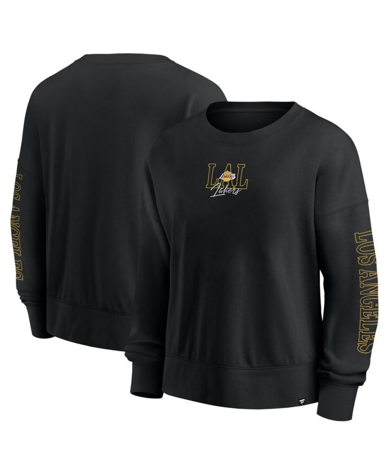 Women's Black Los Angeles Lakers Oversized Game Day Pullover Sweatshirt
