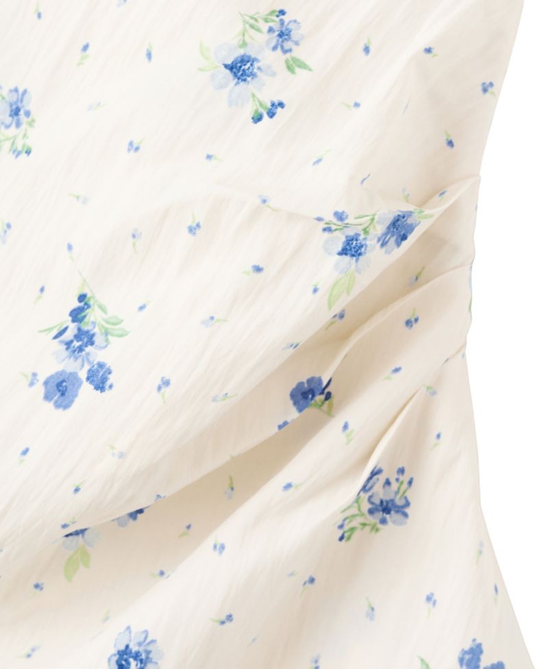 Women's Asymmetrical-Neck Floral Tank Top