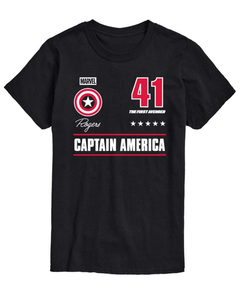 Men's Captain America Jersey Short-Sleeve Graphic T-Shirt