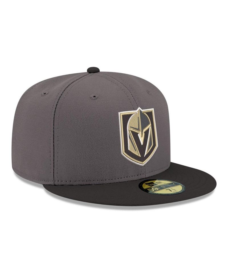 Men's Gray Vegas Golden Knights Core Logo Two-Tone 59FIFTY Fitted Hat