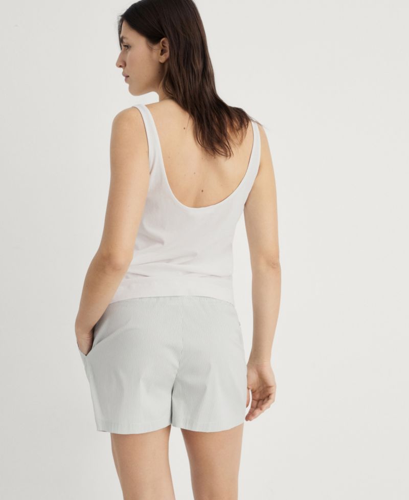 Women's Elasticated Detail Striped Pajama Shorts