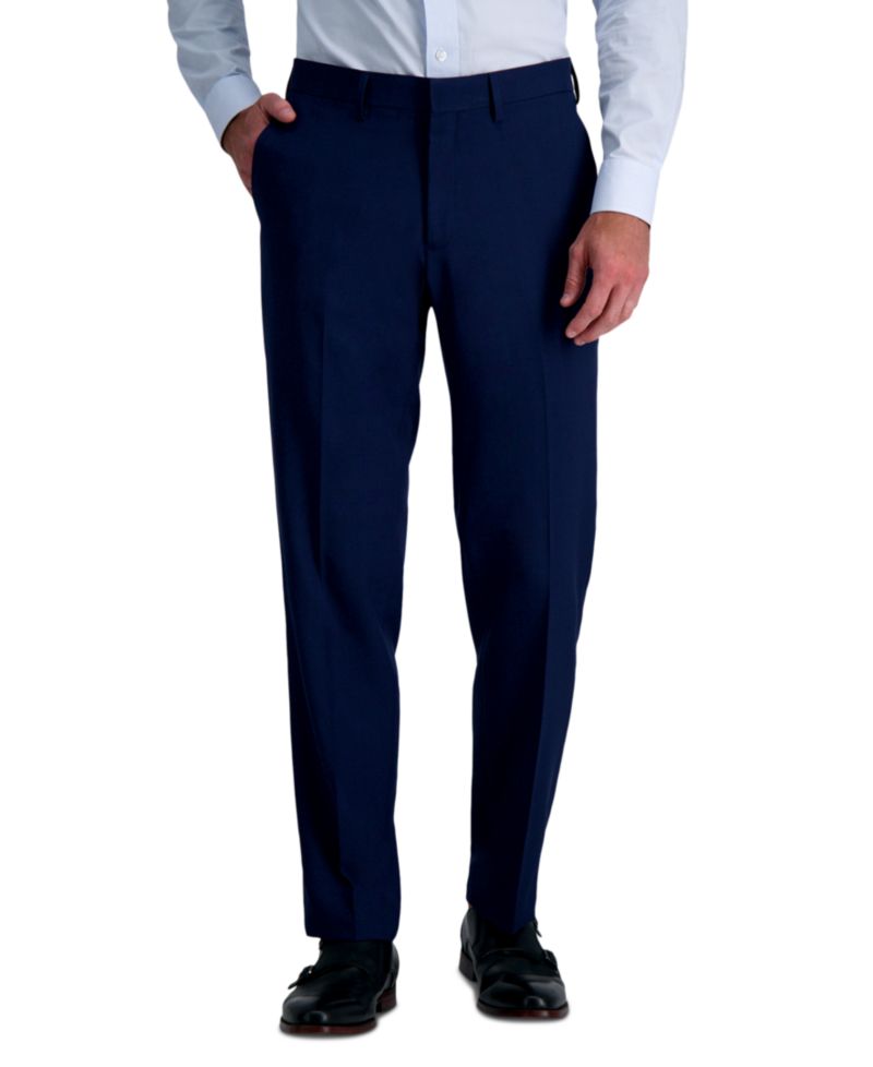 Men’s Premium Comfort Straight-Fit 4-Way Stretch Wrinkle-Free Flat-Front Dress Pants