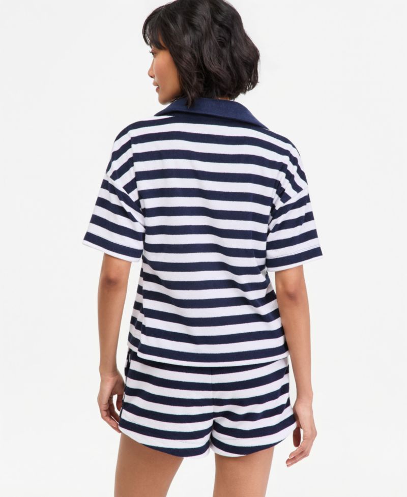 Women's Knit Terry Polo Top