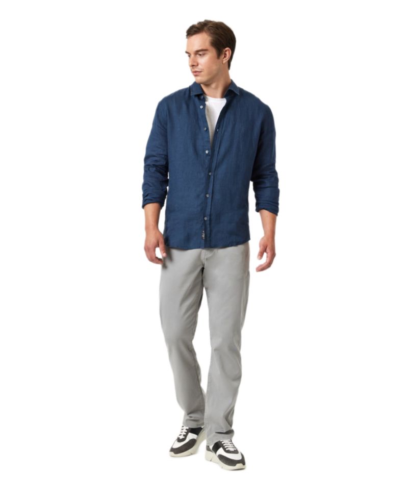 Men's Matt Relaxed Straight-Leg Casual Twill Pants