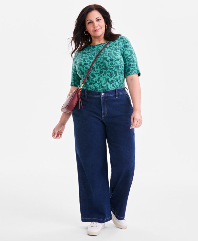 Women's High-Rise Wide-Leg Jeans