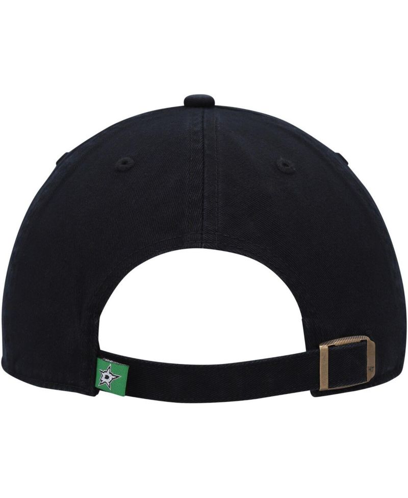 Men's Black Dallas Stars Clean Up Adjustable Hat