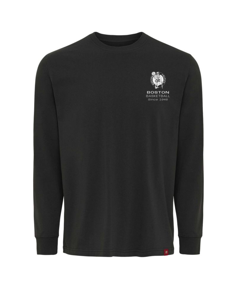 Men's and Women's Adult Anthracite Boston Celtics Athletic Club Collection Sherwood Relaxed Fit Premium Long-Sleeve T-Shirt