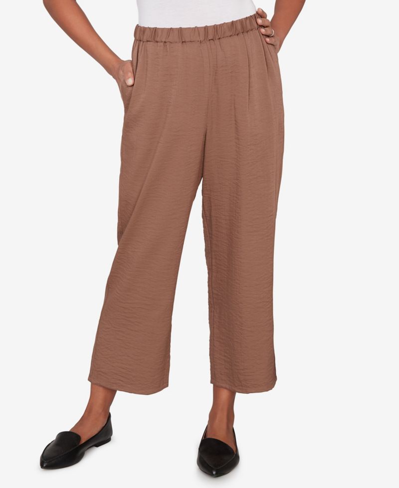 Petite Spice Market Wide-Leg Pull-On Ankle Pants