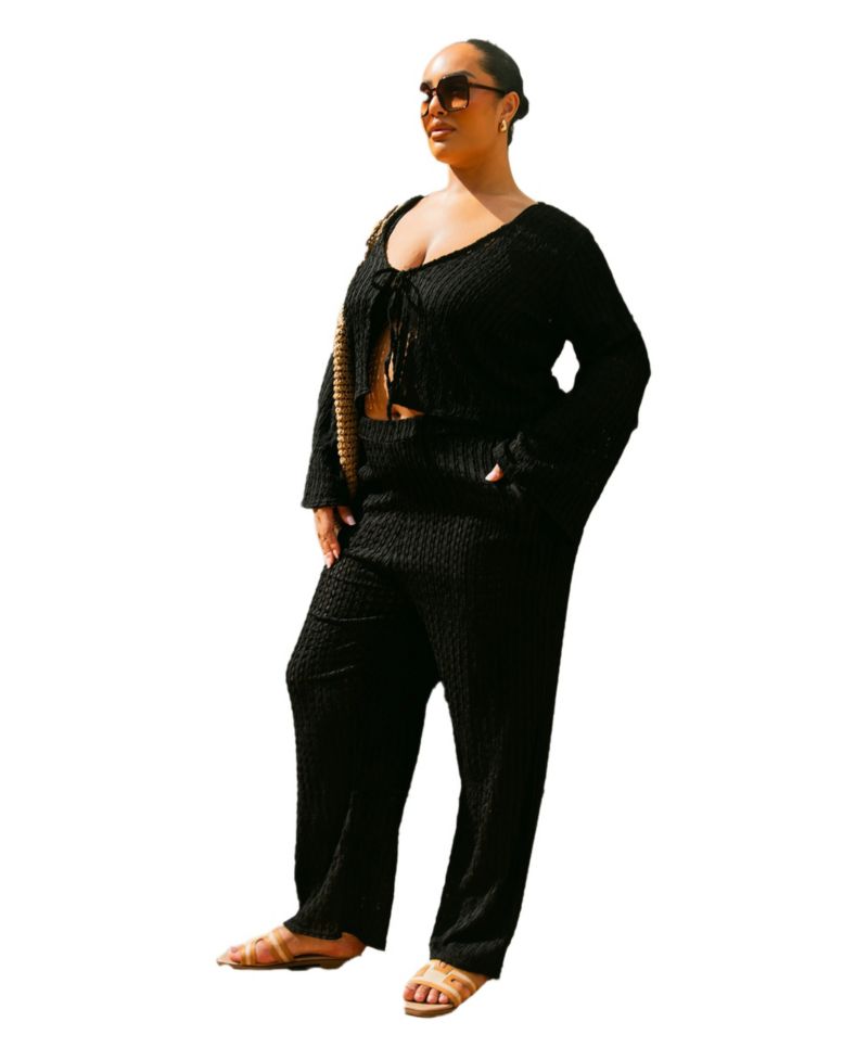 Women's Curve Crochet Tie Front Resort Top