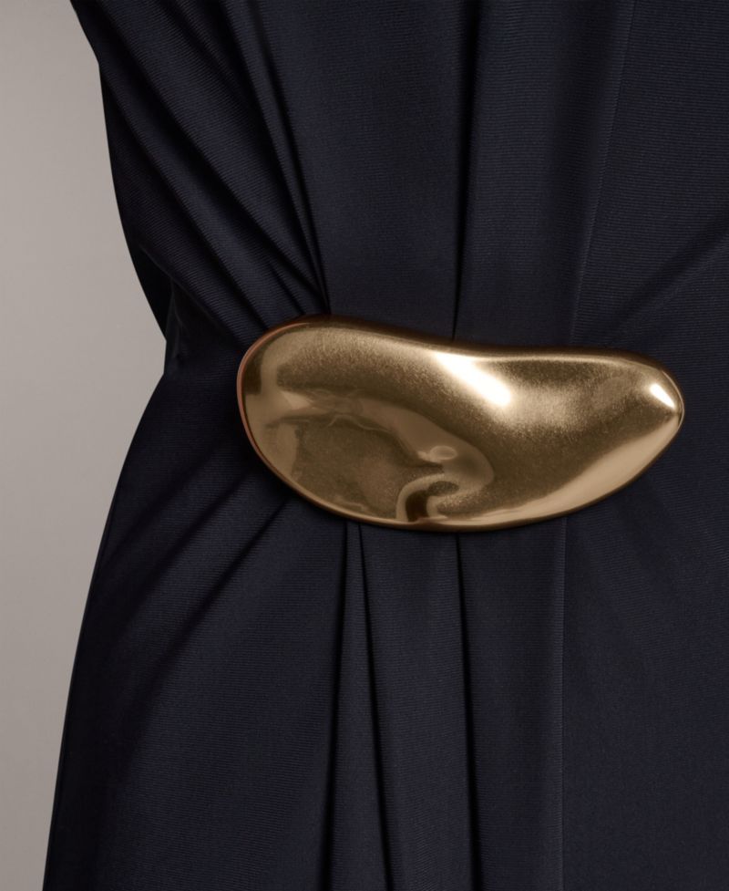 Women's Sleeveless Draped Sheath Dress