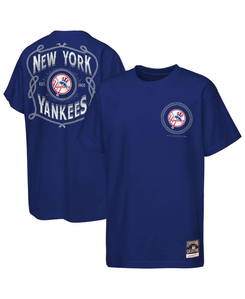 Big Boys and Girls Navy New York Yankees Cooperstown Rodeo Rope T-Shirt