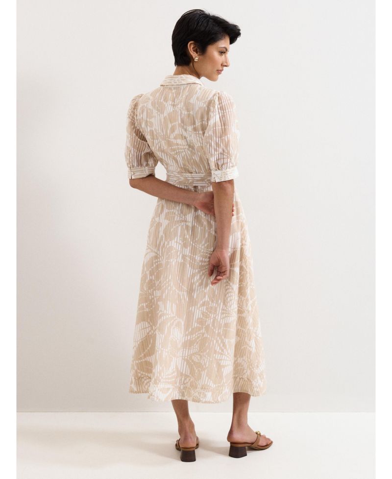 Women's Delphine Belted Midi Shirt Dress