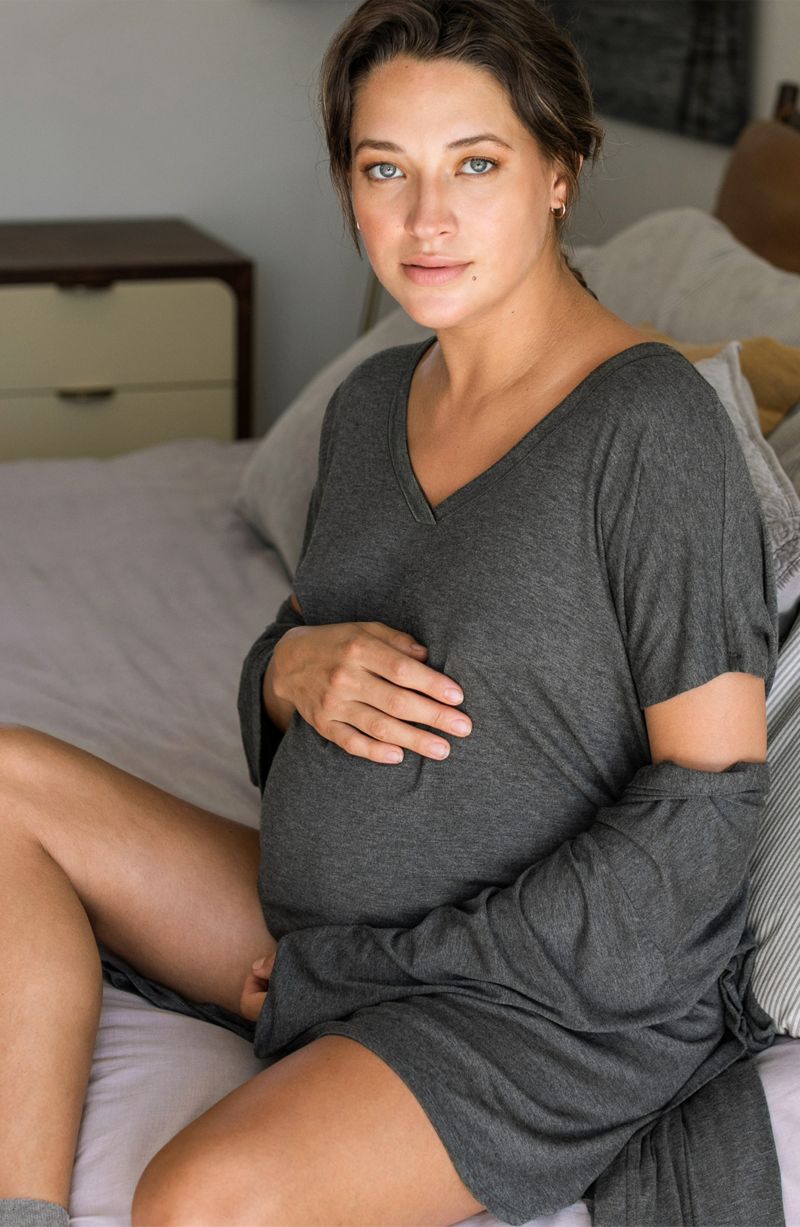 Essential Maternity Hospital Gift Set-Includes Robe, Nightgown + Socks