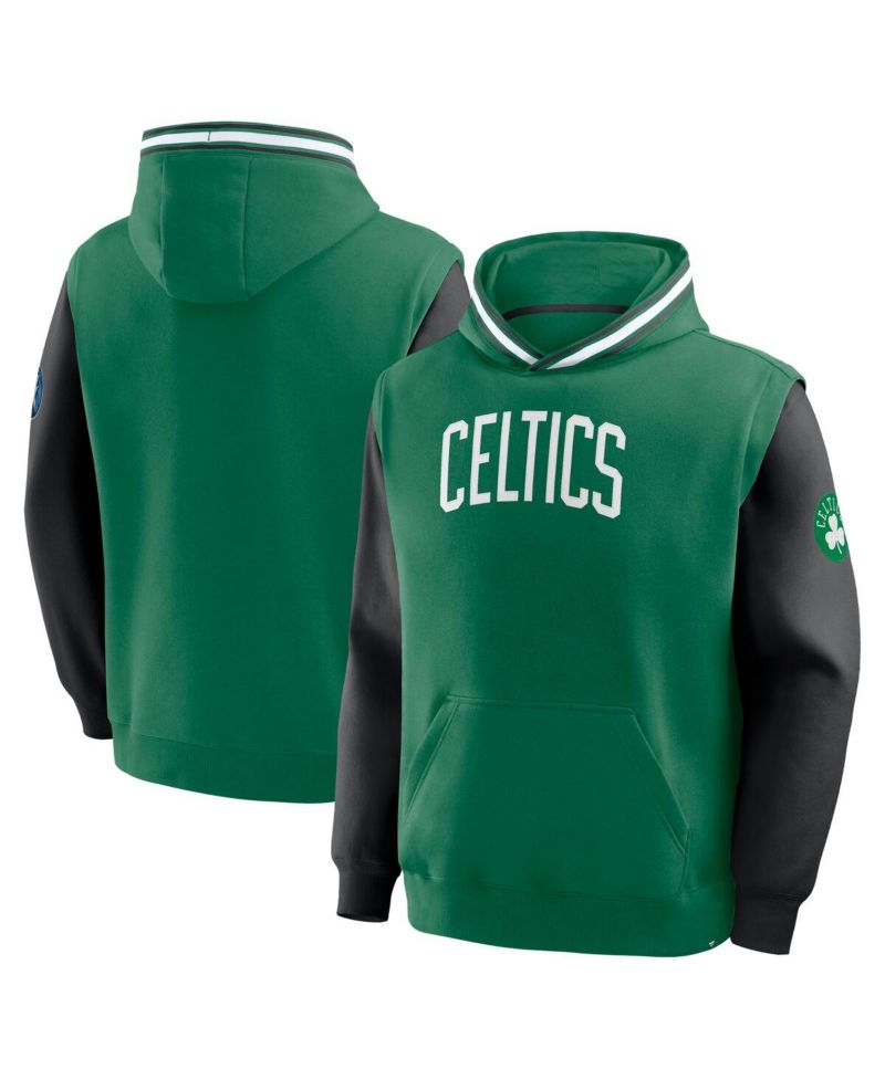 Men's Kelly Green/Black Boston Celtics Half Court Shot Clock Fastbreak Hoodie