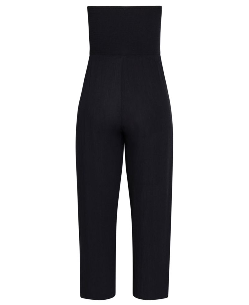 Plus Size Smocked Jumpsuit