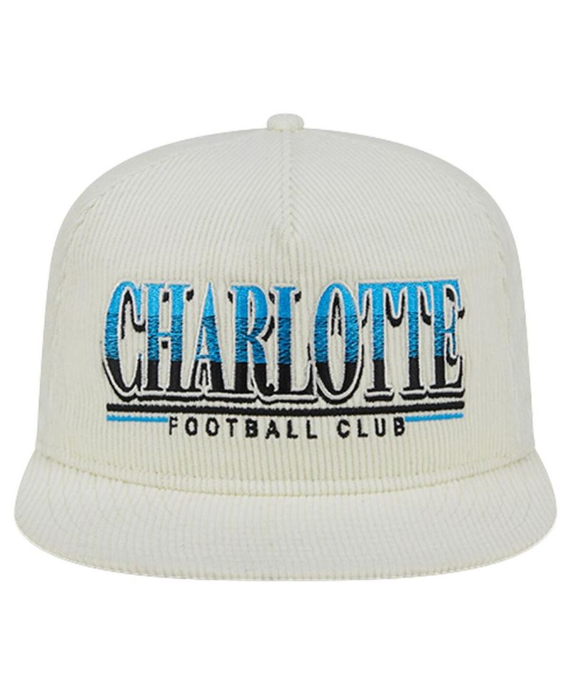 Men's White Charlotte FC Throwback Corduroy Golfer Adjustable Hat