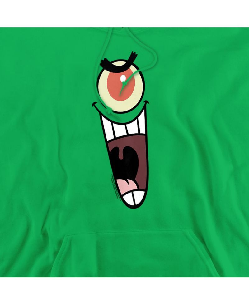 Men's Plankton Sinister Face Graphic Hoodie