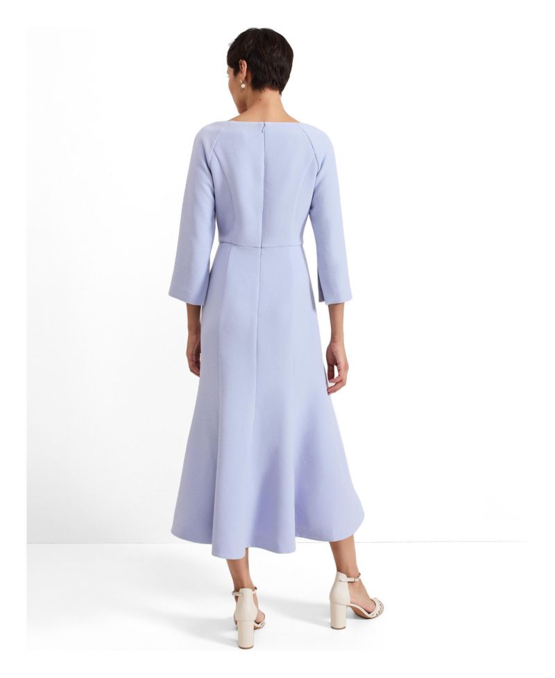 Women's Sienna Asymmetric-Collar Tuxedo Midi Dress