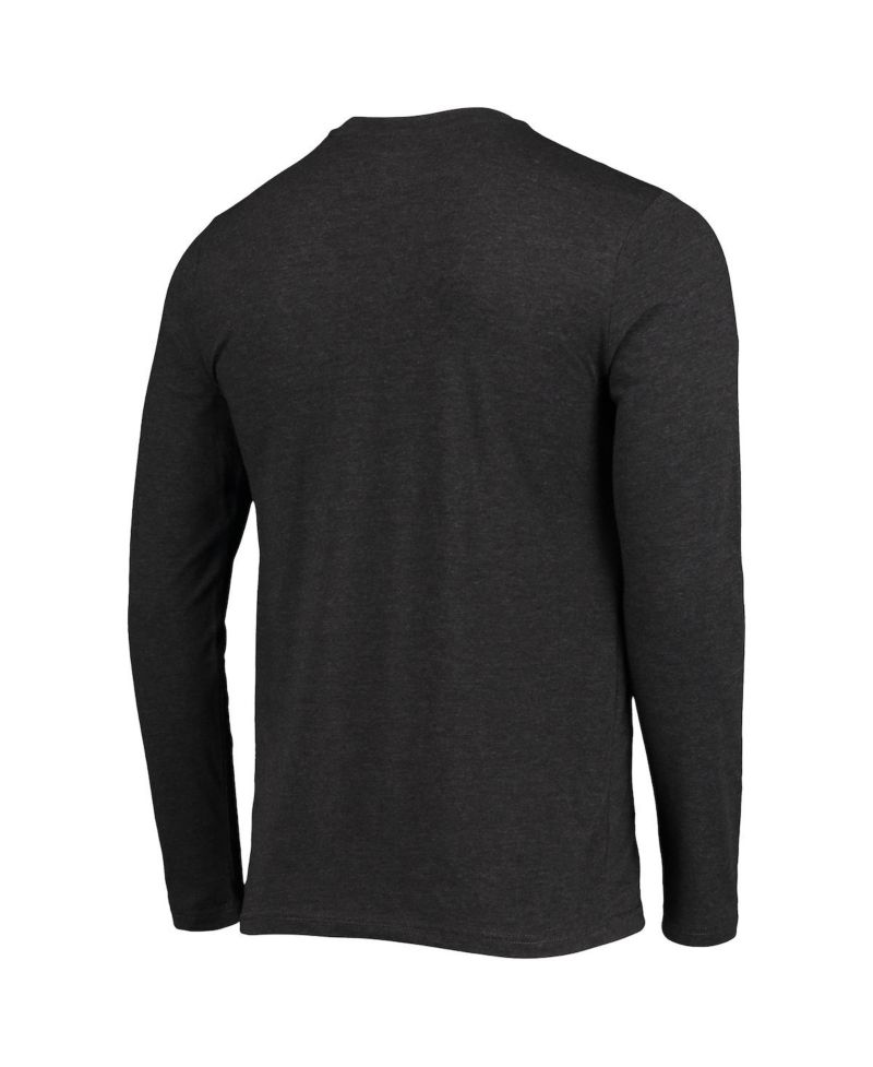 Men's Red, Heathered Charcoal Illinois State Redbirds Meter Long Sleeve T-shirt and Pants Sleep Set