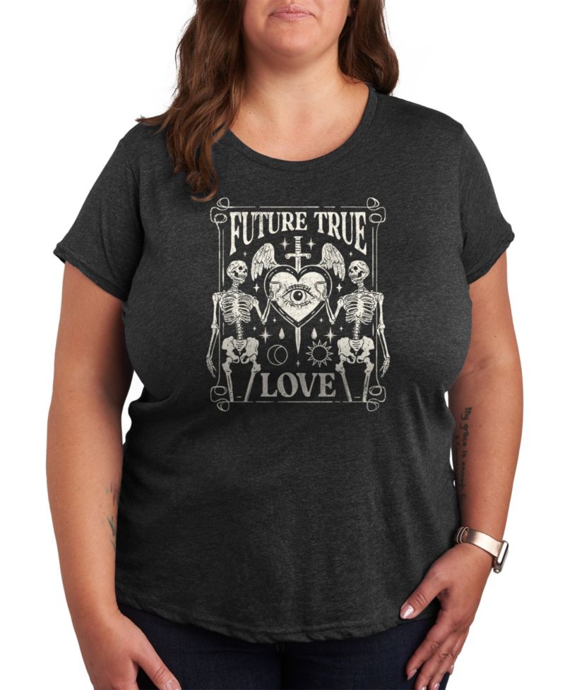Trendy Plus Size Future True Love Size Graphic Crew Neck T-Shirt