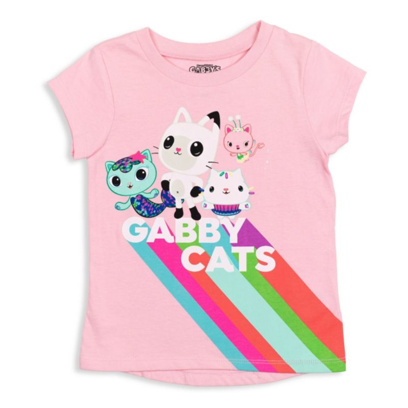 Dreamworks Gabbys Dollhouse Girls 2 Pack T-Shirts Toddler |Child Girls