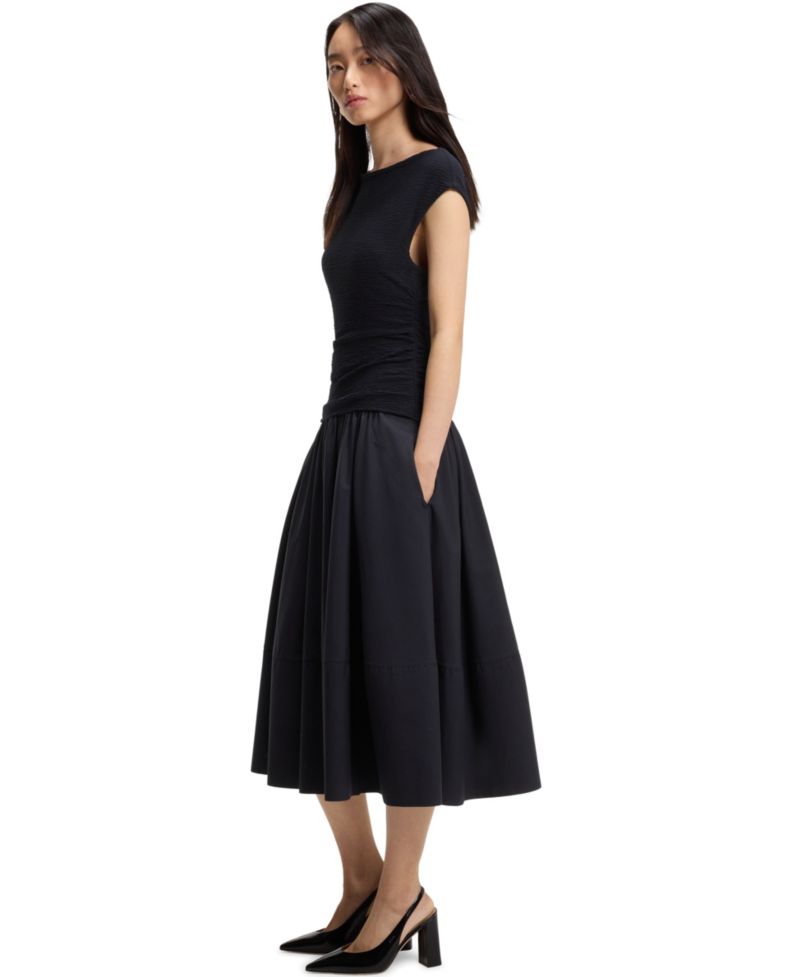 BOSS by Women's Structured-Jersey Slim-Fit Dress