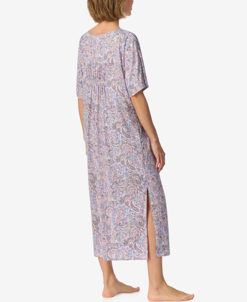 Women's V-Neck Pockets Nightgown