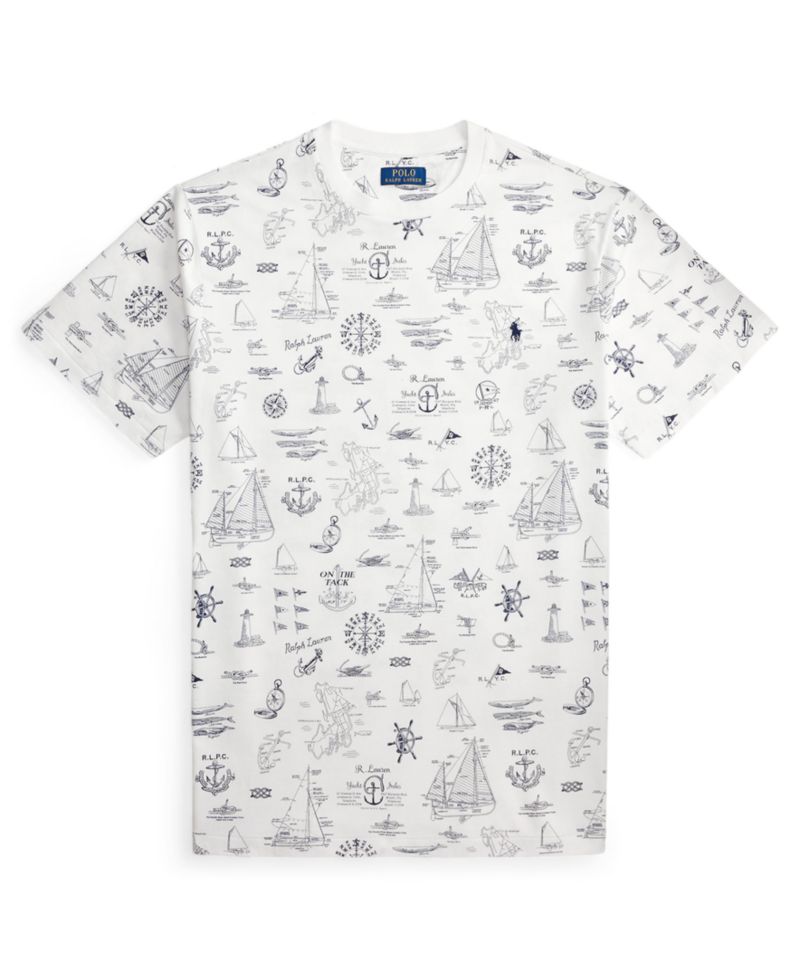 Men's Big & Tall Classic-Fit Nautical Print Jersey T-Shirt