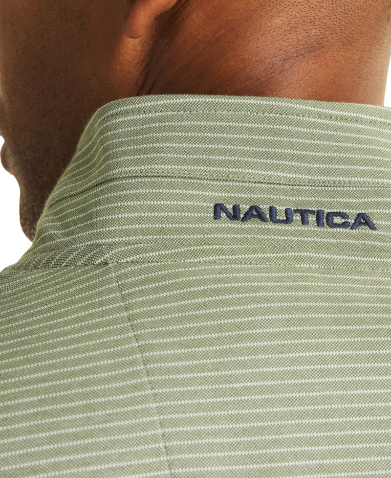 Men's Striped Quarter-Zip Sweatshirt