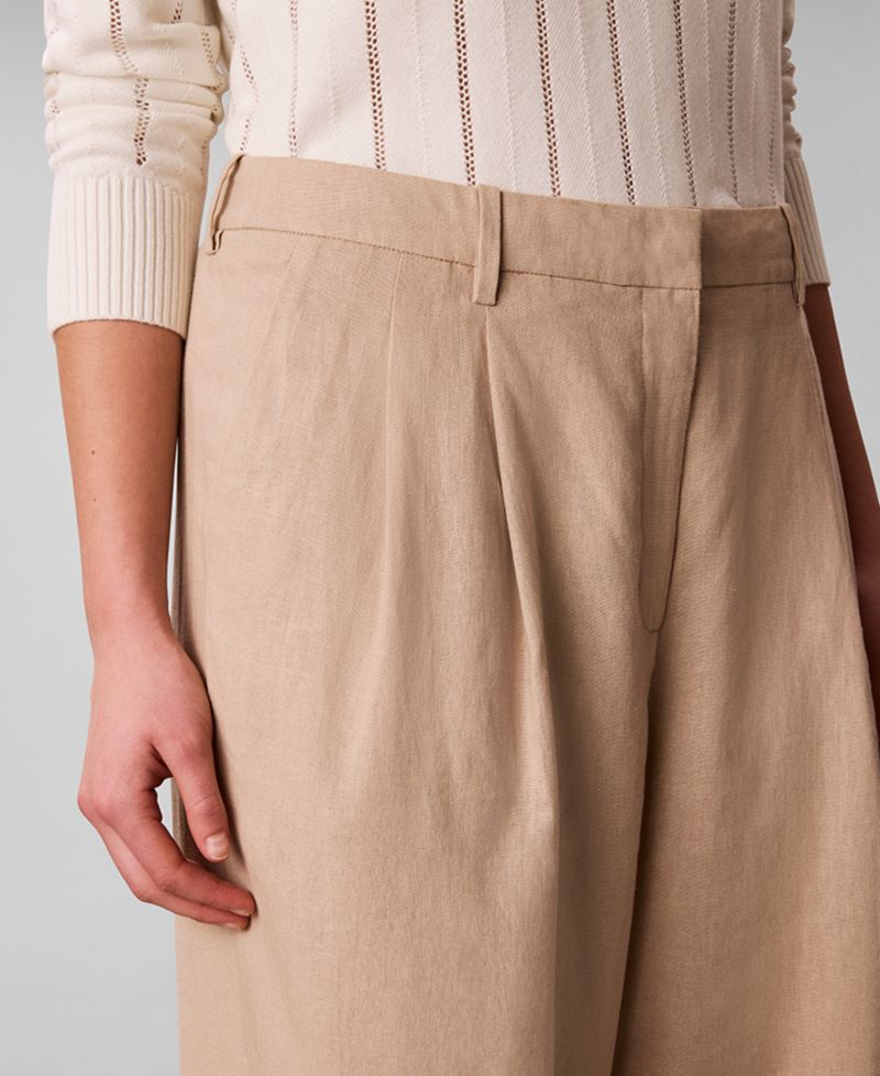Women's Wide-Leg Pleated Trousers