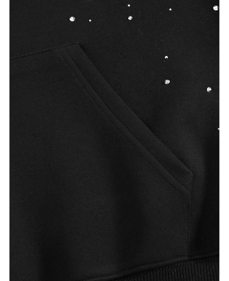 Men's Boxy Rhinestone Star Pullover Hoodie