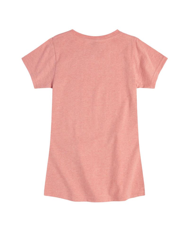 Big Girls Snoopy Christmas Lights Graphic Short Sleeve Tee