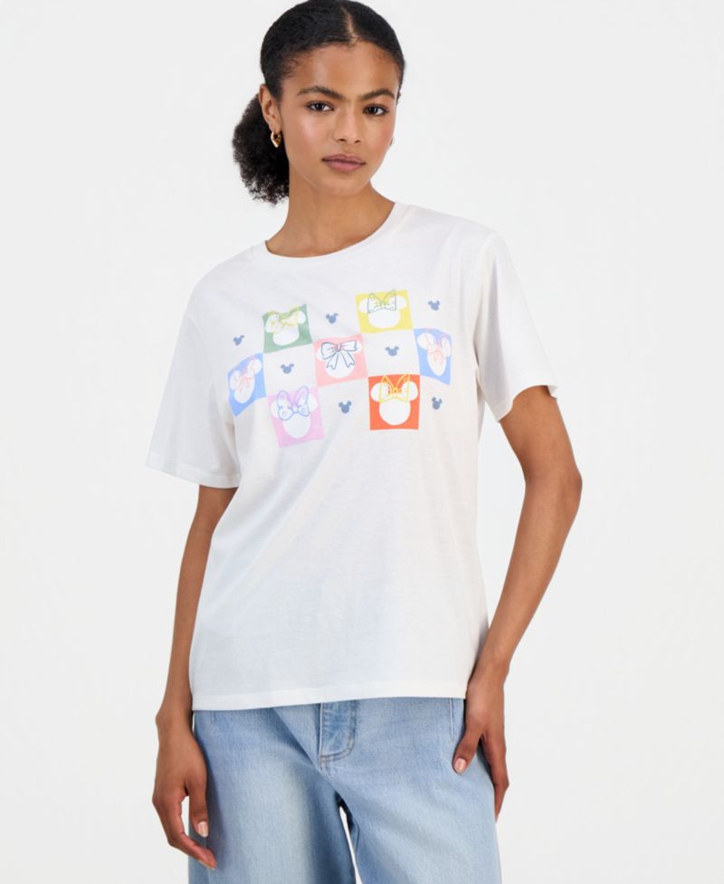 Juniors' Minnie Front Graphic T-Shirt