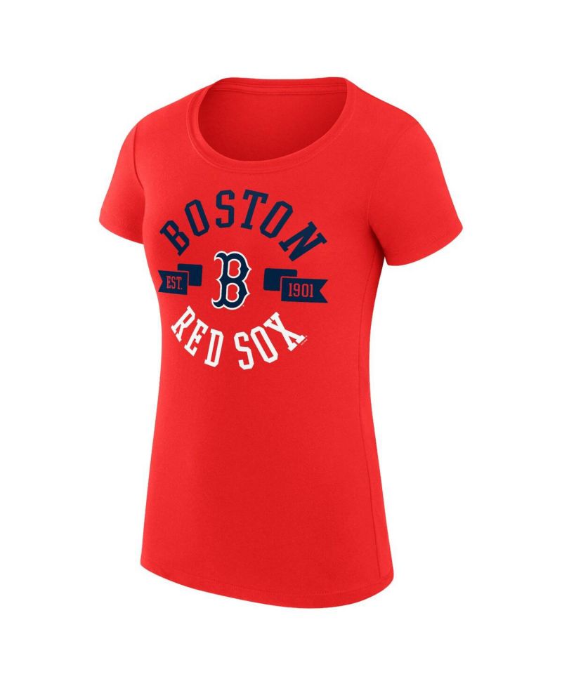 Women's Red Boston Red Sox City Graphic Fitted T-Shirt